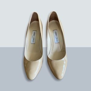 Jimmy Choo Nude Round Toed Heels